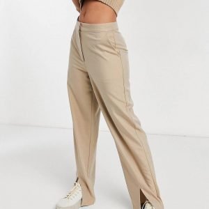 Unique trousers in beige by NA KD 4