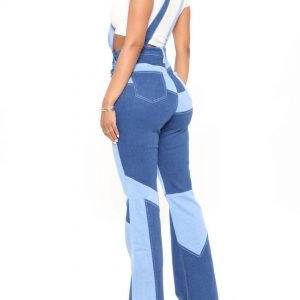 wear denim jumpsuit in blue and combo color 3