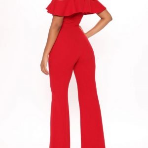 Presence elegance class sharm in red color jumpsuit 3