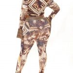 Presence luxury legging set in browncombo 4