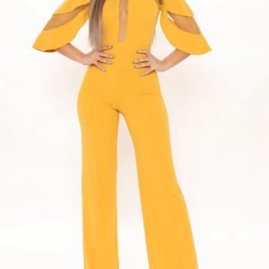 Classy and full of finesse with mustard jumpsuit 1
