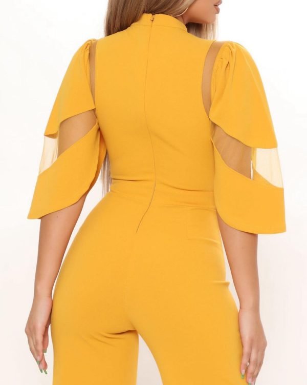 Classy and full of finesse with mustard jumpsuit 3