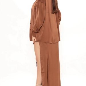 Dress set in brown color 1