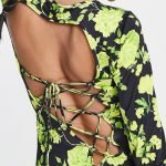 Maxi dress in super stylish lime floral 2