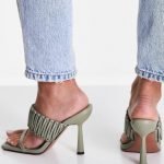 Sage green heeled sandals 2