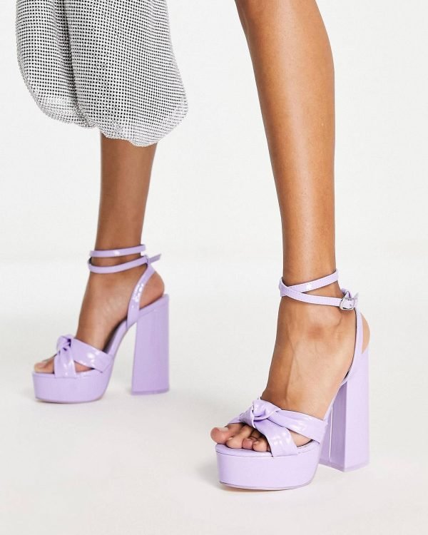 Color high heeled sandals 2
