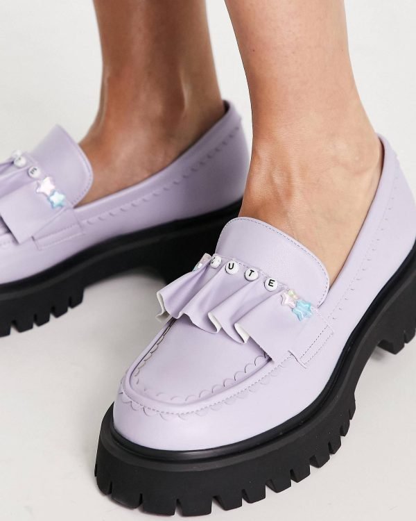 Purple super stylish loafers 1
