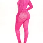 Unique design jumpsuit in pink colour 2