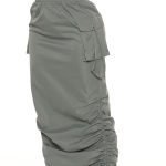 Follow me high waist maxi skirt in ruching detail 3