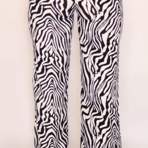 High waist celine pants in zebra print 1