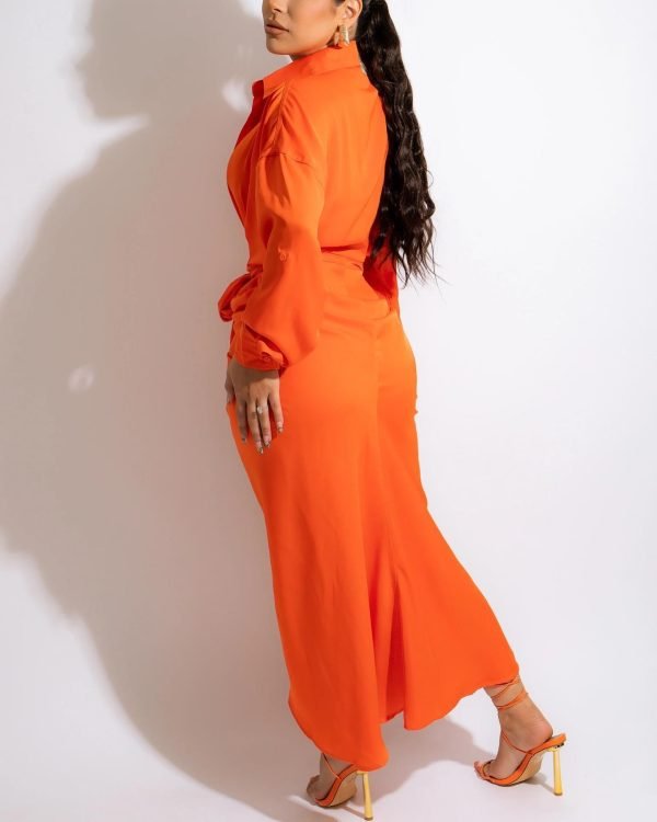 Orange midi dress 2