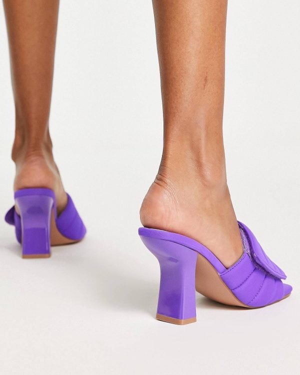 Purple heeled mules 2