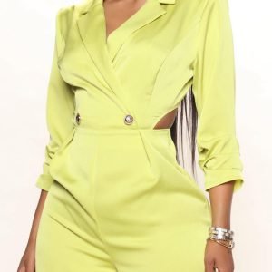 Super stylish chartreuse jumpsuit 5