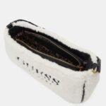 Faux fur closure zipper handbag 2