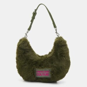 Faux fur closure zipper handbag 3 1