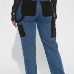 Front and back pockets non stretch set jeans 1